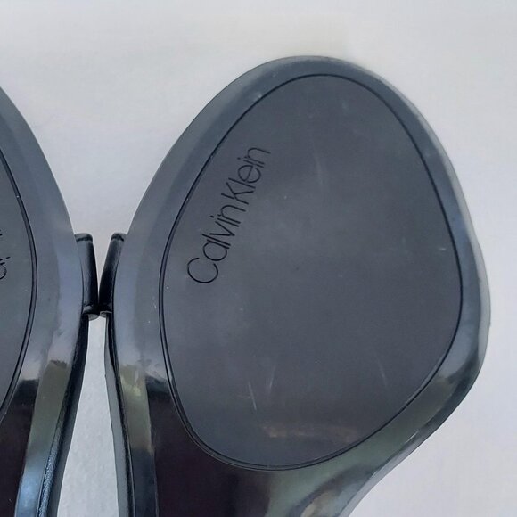 Calvin Klein Women's Metino Open Toe Heels Black Size 7M - Picture 14 of 14